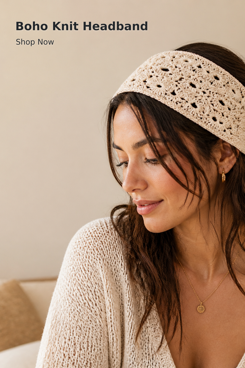 Bohemian Knitted Headband for Women